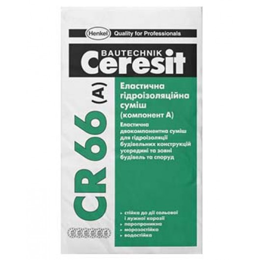Ceresit CR 66. Эластичная гидроизоляционная смесь (17.5кг+5л.)